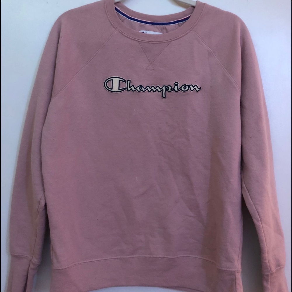 champion pink women’s crewneck sweatshirt